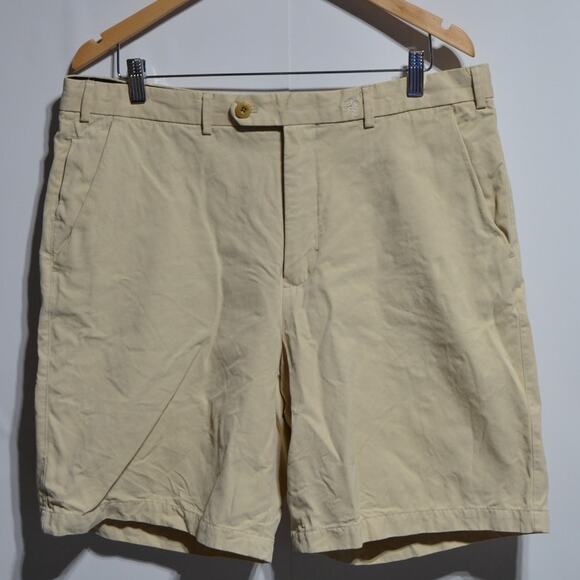 Nat Nast Men's Lux Originals Khaki Silk Cotton Blend Shorts Size 38 - Picture 1 of 11